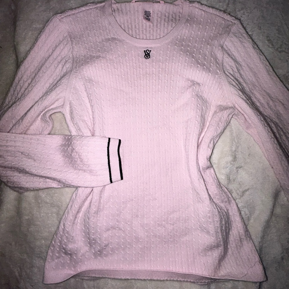 Victoria's Secret Light Pink Cable Knit Sweater